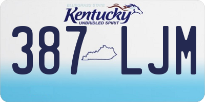 KY license plate 387LJM