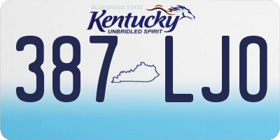 KY license plate 387LJO