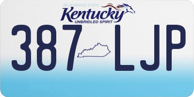 KY license plate 387LJP