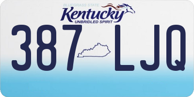 KY license plate 387LJQ