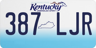 KY license plate 387LJR
