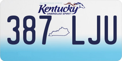 KY license plate 387LJU