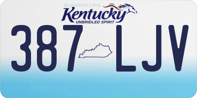 KY license plate 387LJV