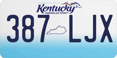 KY license plate 387LJX