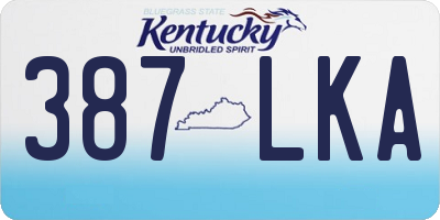 KY license plate 387LKA