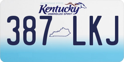 KY license plate 387LKJ