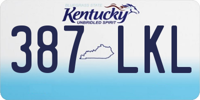 KY license plate 387LKL
