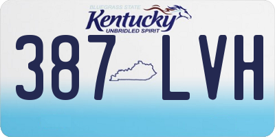 KY license plate 387LVH