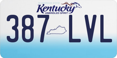 KY license plate 387LVL