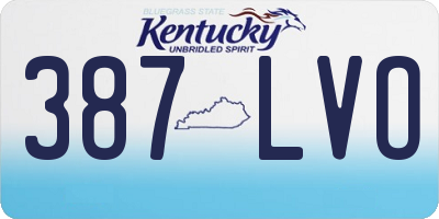 KY license plate 387LVO