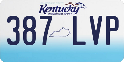 KY license plate 387LVP