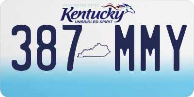 KY license plate 387MMY
