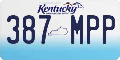 KY license plate 387MPP