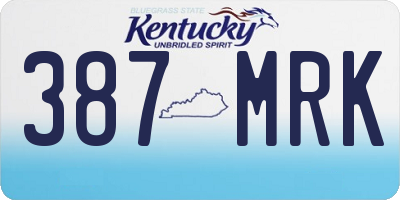 KY license plate 387MRK