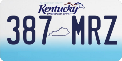 KY license plate 387MRZ