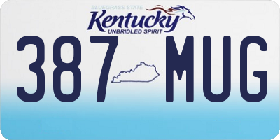 KY license plate 387MUG