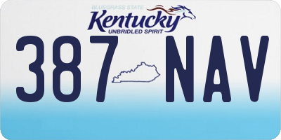 KY license plate 387NAV