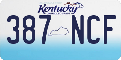 KY license plate 387NCF