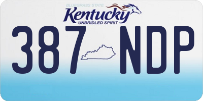 KY license plate 387NDP