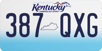 KY license plate 387QXG