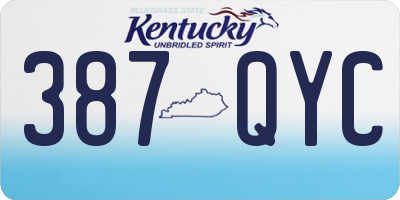 KY license plate 387QYC