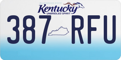 KY license plate 387RFU