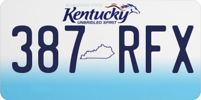 KY license plate 387RFX