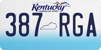 KY license plate 387RGA