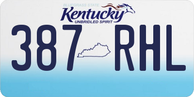 KY license plate 387RHL