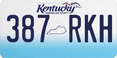 KY license plate 387RKH