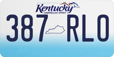 KY license plate 387RLO