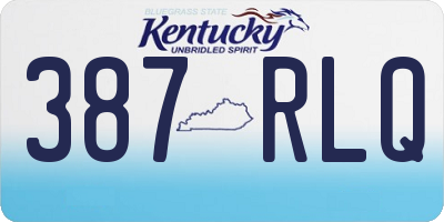 KY license plate 387RLQ