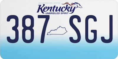 KY license plate 387SGJ