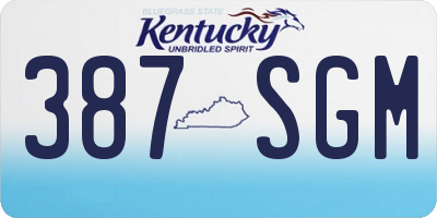 KY license plate 387SGM