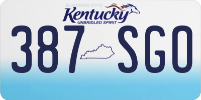 KY license plate 387SGO