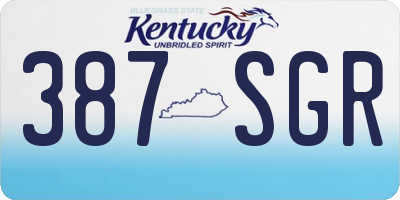 KY license plate 387SGR