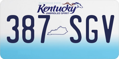 KY license plate 387SGV