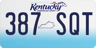 KY license plate 387SQT