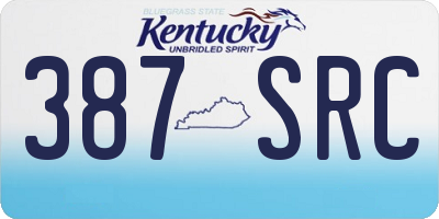 KY license plate 387SRC