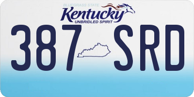 KY license plate 387SRD