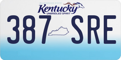 KY license plate 387SRE
