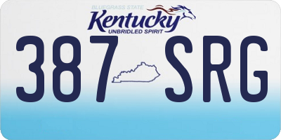 KY license plate 387SRG