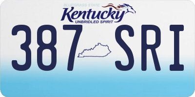 KY license plate 387SRI