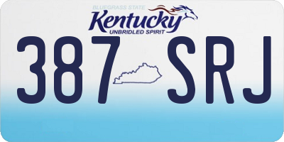 KY license plate 387SRJ