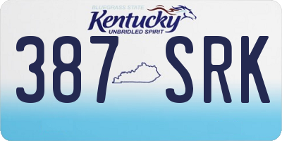 KY license plate 387SRK