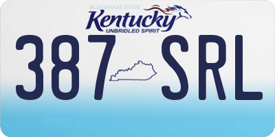 KY license plate 387SRL