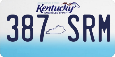 KY license plate 387SRM