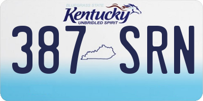 KY license plate 387SRN