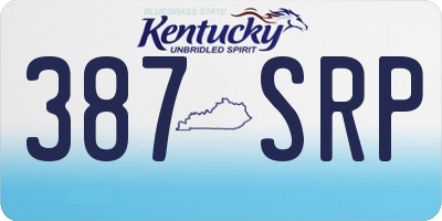 KY license plate 387SRP