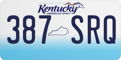 KY license plate 387SRQ
